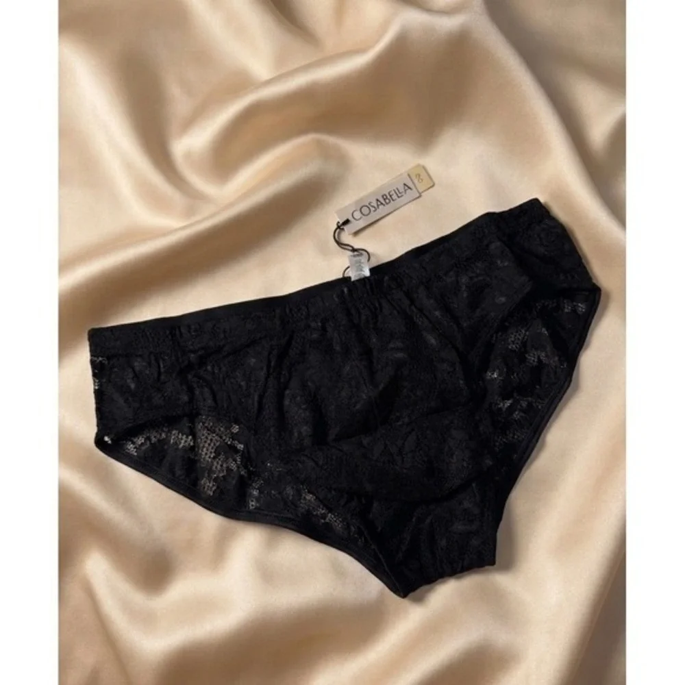 Cosabella Never Say Never Lace Micro Brief Black Sexy  Italian Lace Men's size L